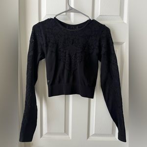 Crop top athletic workout shirt